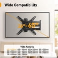 thumbnail image 2 of Soporte de pared Perlegear de brazo largo para televisores de 26 a 65 pulgadas de hasta 45 kg, 2 of 7