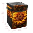 thumbnail image 5 of Sunflower seamless printing Foldable Car Garbage Can with Lid - Leak-proof Mini Trash Can, Hanging Storage Bag for Auto, 5 of 6