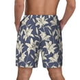 thumbnail image 4 of Uemuo Lilies Flowers Pattern Mens Swim Trunks Quick Dry Board Shorts with Mesh Lining, Stretch Beach Shorts Quick Dry No-Chafing Board Shorts-Medium, 4 of 9