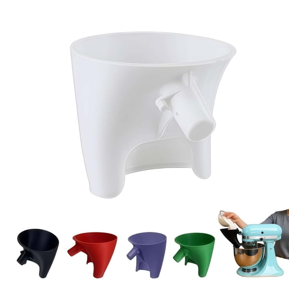 Flour Funnel for KitchenAid Mixer 5 Qt, Anti-Splash for Tilt-Head Stand Mixer, Dishwasher Safe Baking Tool