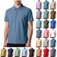 thumbnail image 7 of Chiccall Ice Silk Shirts for Men Wrinkle Free Quick Dry Stretch Casual Loose Button Up Lapel Pullover Shirt, 7 of 7