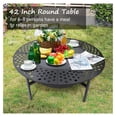 thumbnail image 5 of 42 Inch with 2 Grills, Wood Burning for Outside with Lid, and Round Waterproof Cover, BBQ& Outdoor Firepit & Round Metal Table 3 in 1 for Patio, Picnic, Party, 5 of 6