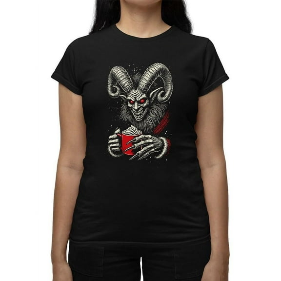 Krampus Coffee Horror Christmas Holiday Women's T-shirt