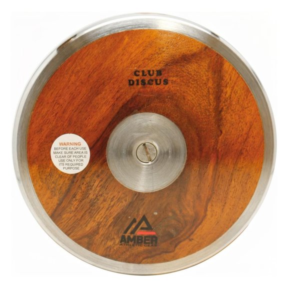 Amber Sporting Goods Precision Wood Club Discus Balanced, Stable, Versatile Thrower's Companion Perfect for Track & Field Training and Competition