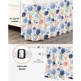 thumbnail image 5 of Color Flowers Bed Skirt King Size 18 Inch Drop, Pink Blue Flowers Green Leaf Decoration Adjustable Elastic Dust Ruffles Bedskirt for King Bed Wrap Around Pleated Mattress Frame Cover, 5 of 9