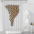 thumbnail image 2 of Leopard Print Pattern Shower Curtain for Bathroom with 12Hooks, Polyester Fabric Thick Shower Curtain Washable Waterproof Curtain, 2 of 5