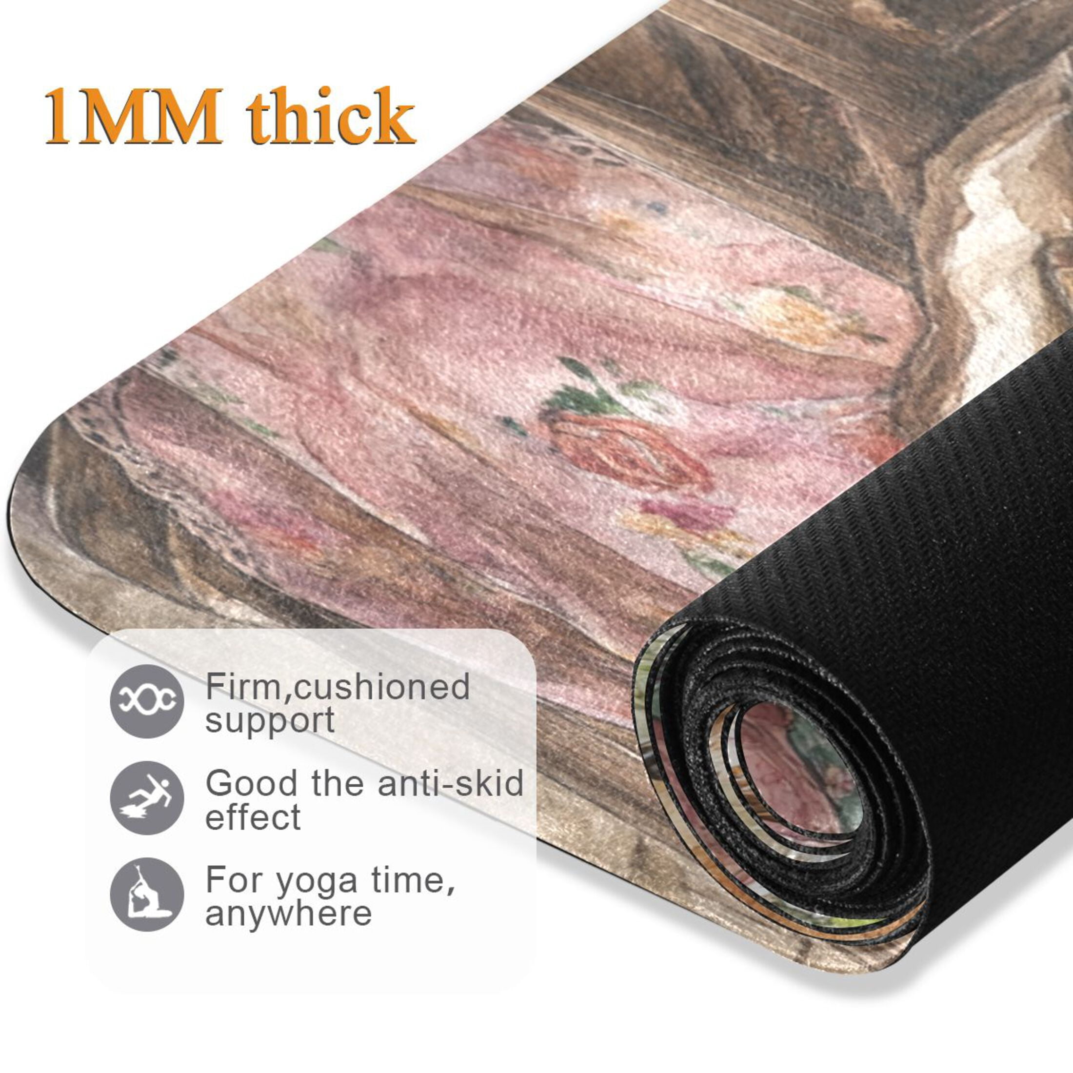BZSMCE Yoga Mat Women Mama Bear Storytelling Painting Fitness Mat