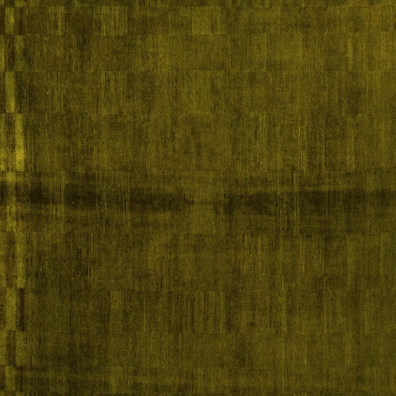Ahgly Company Indoor Square Abstract Yellow Modern Area Rugs, 5' Square
