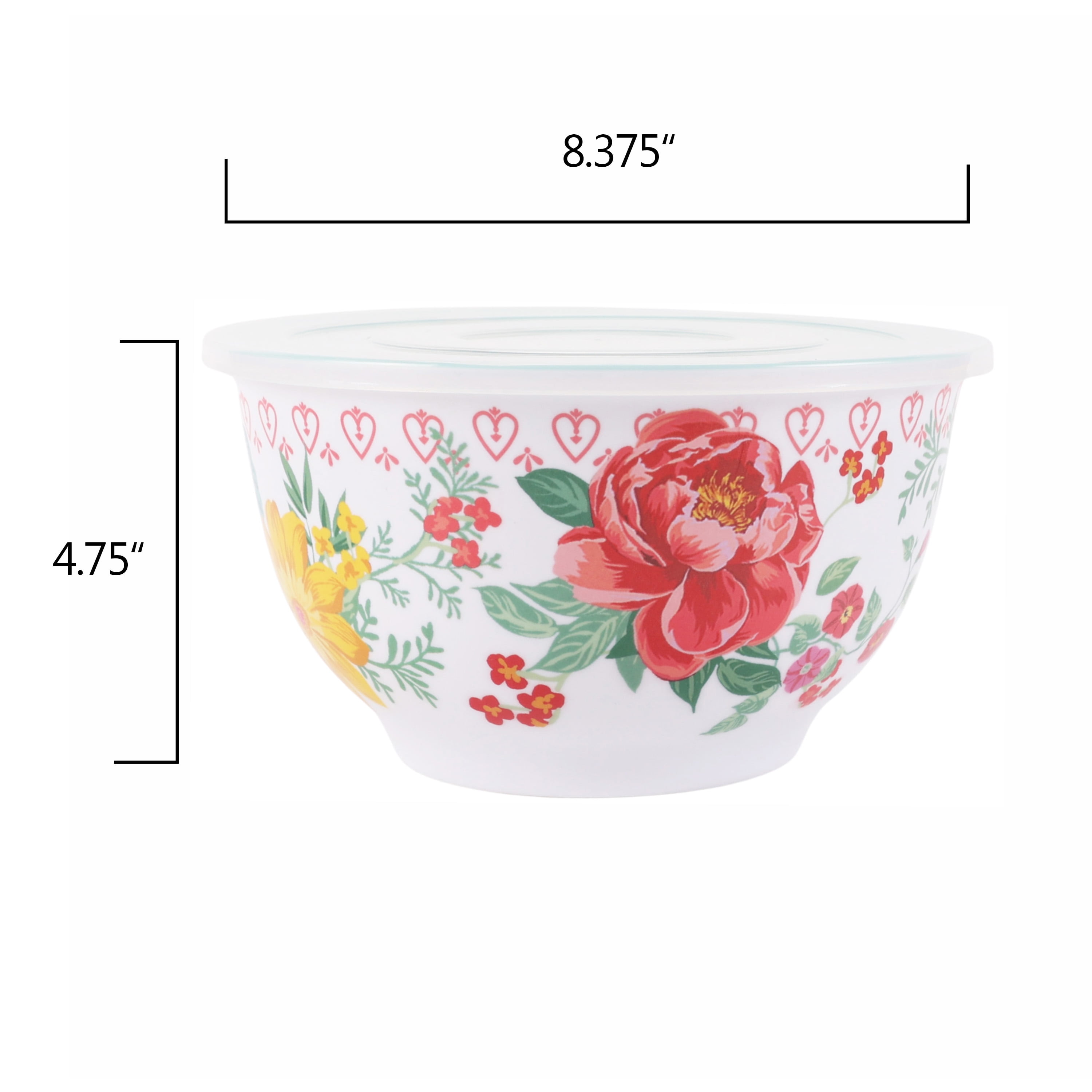 The Pioneer Woman 10-Piece Melamine Mixing Bowl Set, Fancy Flourish