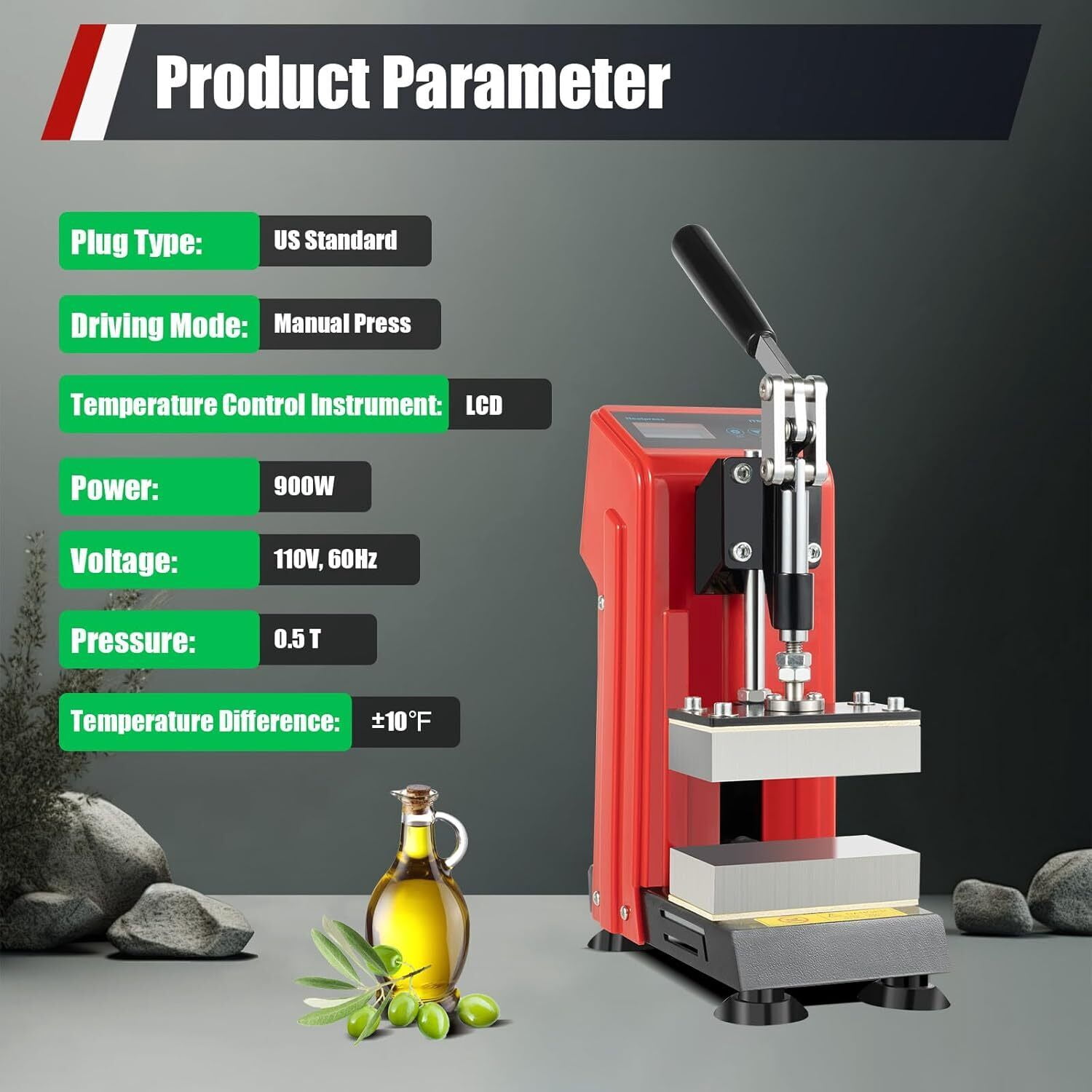 Heat Press Machine 900W Mini Manual Heat Presser Heavy Duty Hot Press Stamping