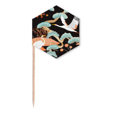 thumbnail image 1 of cranes peonies maple   pattern toothpick flags cupcake picks party celebration, 1 of 3