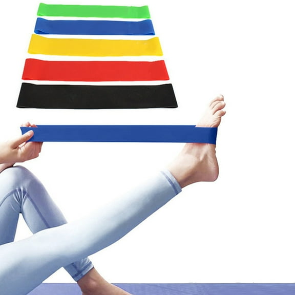 Soumake 2Pcs Yoga Resistance Band Stretch Tpe Strength Training Physical Therapy Gym Workout Exercise Elastic Band Fitness Equipment