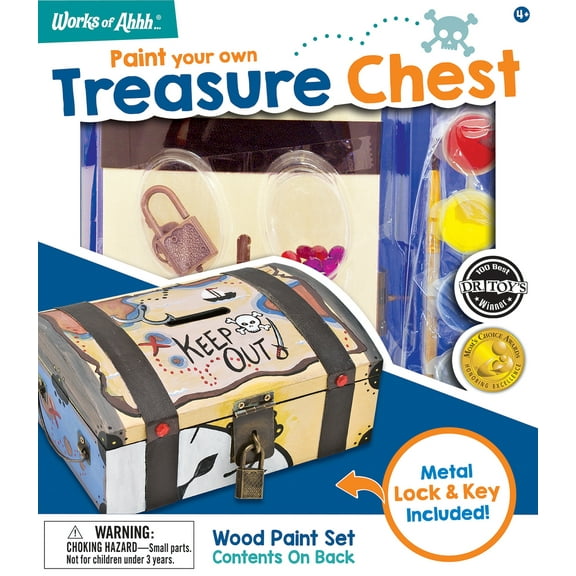 Works of Ahhh Craft Set - Treasure Chest Classic Wood Paint Kit