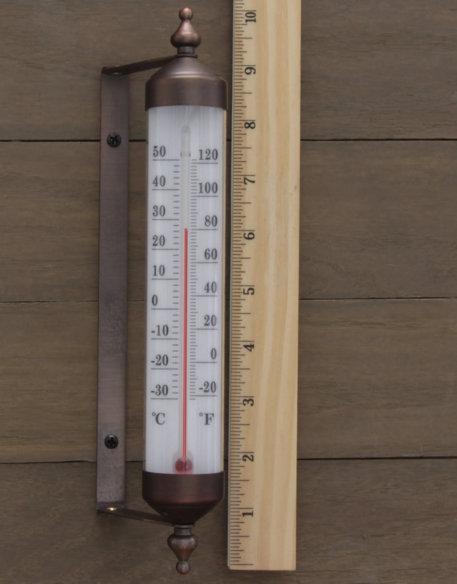 Bronze Bjerg Instruments Adjustable Angle 10 Inch Garden Thermometer 