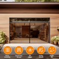 thumbnail image 5 of Garage Door Screen 16x7 Ft Heavy Duty Mesh Screen Door for 2 Car Garage Retractable Roll Up Screen with Magnetic Closure Easy Install Patio Bug Protection, 5 of 9