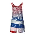 thumbnail image 5 of Moxiu Womens Independence Day Shorts Romper American Flag Overalls 4th of July Sleeveless Baggy Adjustable One Piece Patriotic Jumpsuit with Pockets 2025 Multicolor,XXXL, 5 of 6