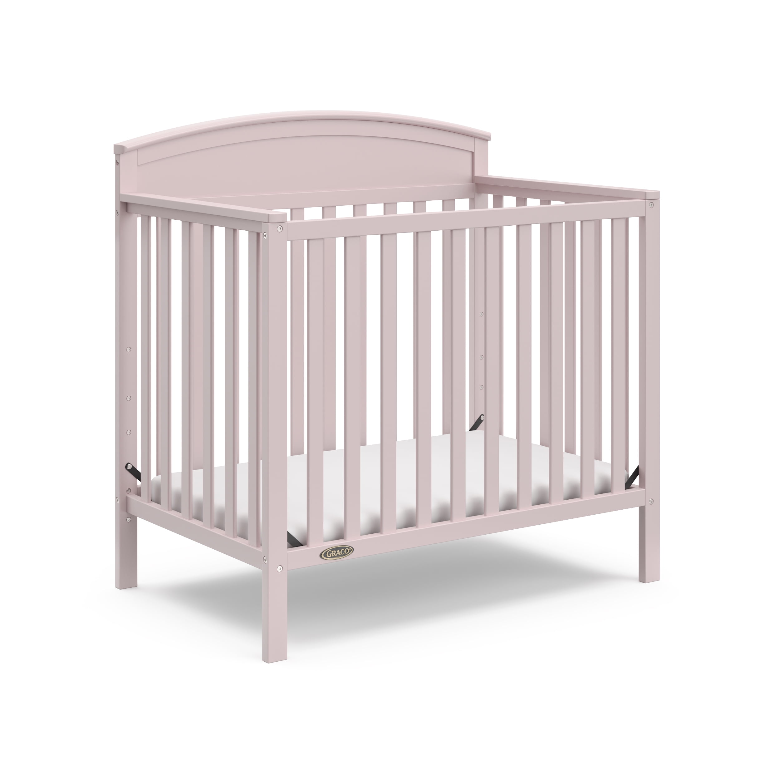 Graco Benton 4-In-1 Convertible Mini Baby Crib, Blush