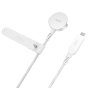 onn. Apple Watch Series 6FT USB-C Smart Watch Charger, White