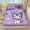Eat KRM, variant on 100% Pure Cotton Cartoon KT Cat Kuromi  Fitted Bed Sheet 3-piece Set (fitted Sheet+2*pillow Case)  Single Fitted Sheet Bed Hat Bed Spread  Dormitory 2-piece Set Cotton Mattress Cover Pillowcase
