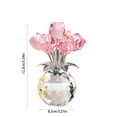 thumbnail image 3 of CuiLiyq Crystal Pink Rose Flower Figurine with Round Vase, Rose Gifts for Girlfriend Wife Sister, Romantic Gifts for Valentines Day Anniversary Wedding Xmas Home Decorations (Pink), 3 of 6