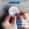 thumbnail image 4 of Toystoory Colgador de pared de acero inoxidable para el hogar, baño, baño, cocina, toalla colgante, sombrero, bufanda, soporte de gancho para paraguas Almacenamiento y organización del hogar Blanco Toystoory HA005142-02, 4 of 6