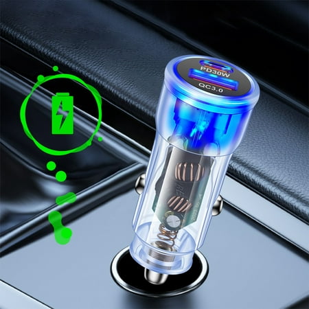 48W USB PD Fast Charging Car Charger Mobile Phone Quick Charge Adapter PD30W QC3.0 Compatible Intelligent Temperature Control Stable Non-Slip Design Multi-Device Automotive Charging Solution