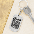thumbnail image 6 of He orders Our Stops Stainless Steel or 18k Gold Premium Swivel Dog Tag Keychain, 6 of 16