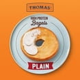 thumbnail image 3 of Thomas' High Protein Plain Bagels, 4 Count, 21g Protein, Kosher Bagels, 15.5 oz Bag pack of1, 3 of 3