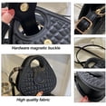 thumbnail image 3 of Bolso portátil de moda nueva personalidad bolso cuadrado pequeño bolso diagonal de cuero artificial negro, 3 of 5