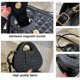 thumbnail image 3 of Bolso de mano portátil de moda, nueva personalidad, pequeño bolso cuadrado, bolso diagonal de cuero artificial, negro, 3 of 5