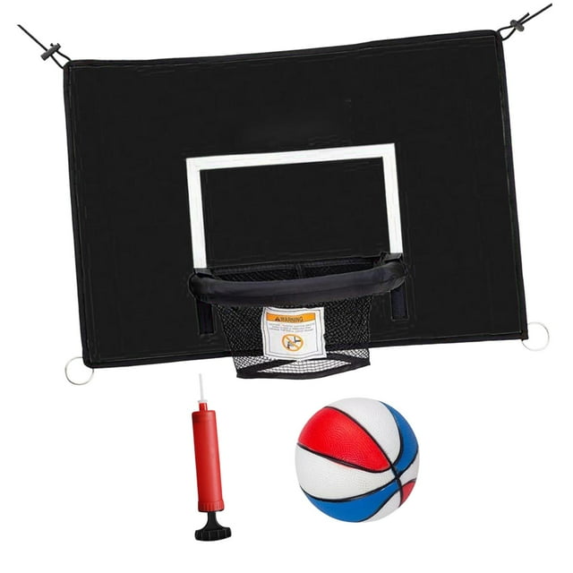 Aro de Baloncesto para Trampolín Perfecl Tablero Ligero Resistente con Bomba de Baloncesto