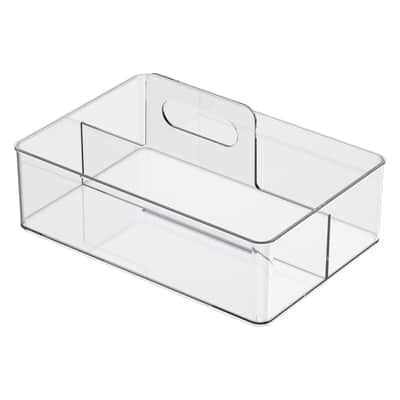 Clear Storage Caddy with Handle by Simply Tidy – Portable Plastic Organizer for Paint Bottles - Tools & Craft Supplies - Compatible with Lexington & Hudson Carts - 6 Pack