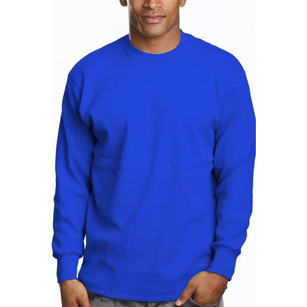 fluweel Schandelijk te rechtvaardigen Pro 5 Super Heavy Mens Long Sleeve T-Shirt,Royal Blue,3XL - Walmart.com