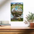 thumbnail image 2 of Austin, Texas, Montage Scenes Birch Wood Wall Sign (10x15 Rustic Home Decor, Ready to Hang Art), 2 of 5