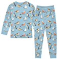 thumbnail image 2 of Dailycode Cotton Pajama Set Snug Fit Long Sleeve Top and Pants for 18M-8Y Various Poses Birds, 2 of 7