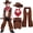 Brown Cowboy, variant on Joyfy Halloween Cowboy Costume for Boys, Kids Cowboy Costume Set, Brown Western Style Cowboy Outfit with Cowboy Hat for Toddler Dress-up Party Cosplay
