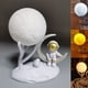 thumbnail image 3 of 1pc Cute Mini Night Light, Moon Cute Figure Light Rechargeable Astronaut Decoration Astronaut Lamp Tabletop Light Healing Astronaut Astronaut Creative Gift Car Carrying Inside Cake Decoration Luminou, 3 of 4