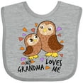 thumbnail image 3 of Inktastic My Grandma Loves Me Cute Owl Family Boys or Girls Baby Bib, 3 of 4
