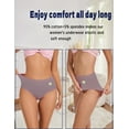 thumbnail image 3 of Women's High-Waisted Cotton Briefs - Soft Stretch Full Coverage Underwear 4-Pack, 3 of 5