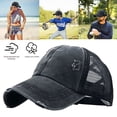 thumbnail image 3 of FLhrweasw Sombrero Cruzado Con Visera Protección Solar Borde Rasgado para (negro), 3 of 9