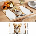 thumbnail image 6 of Funny Puppy Placemats Set of 4 Dog Animal Pattern Modern Minimalism Art Place Mats Indoor Wipeable Table Mats Washable Cloth Dining Table Placemats for Kitchen Holiday Party Home Decor 13x19 Inch, 6 of 9