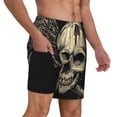 thumbnail image 2 of Fuzoiu Gothic Winged Skull Print Men's Swim Shorts,Quick-Dry Double-Layer Swim Trunks,Board Trunks,Beach Shorts Swimwear Bathing Suits-X-Large, 2 of 6