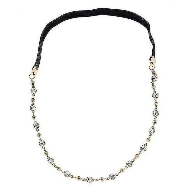 Headbands head chain gold dangle layered headpieces festival hair chain adjustable for women type2