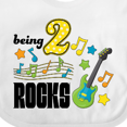 thumbnail image 4 of Inktastic Being Two Rocks- second birthday Boys or Girls Baby Bib, 4 of 4