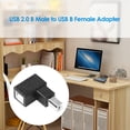 thumbnail image 2 of Adaptador USB B Adaptador de extensión USB 2.0 tipo B a Convertidor de 90 grados en ángulo recto Hugtrwg Para estrenar, 2 of 8