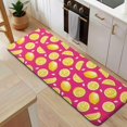 thumbnail image 5 of Yellow Lemon Fruit Slices Pink Pattern Kitchen Rug Mat,Kitchen Runner Rugs Non Skid Washable,Decorative Kitchen Floor Mats for Kitchen,Sink,Laundry,17"x47.2", 5 of 7