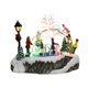 thumbnail image 3 of Figura navideña brillante Escena de nieve navideña Casa en miniatura Escena navideña Edificio para fiesta Chimenea Regalo para el hogar interior, 3 of 9