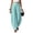 Cyan -BX26, variant on Cotton Linen Pants for Women Plus Size Loose Wide Leg Pants Elastic Waist Tall Flowy Dressy Cropped Trouser White 2XL