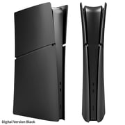 Console Cover Plates for PS5 Slim - Disc Edition & Digital Version,Anti-Scratch Console Replacement Side Faceplate for Playstation 5 Slim,Protective Shell Accessories（Digital Version Black）