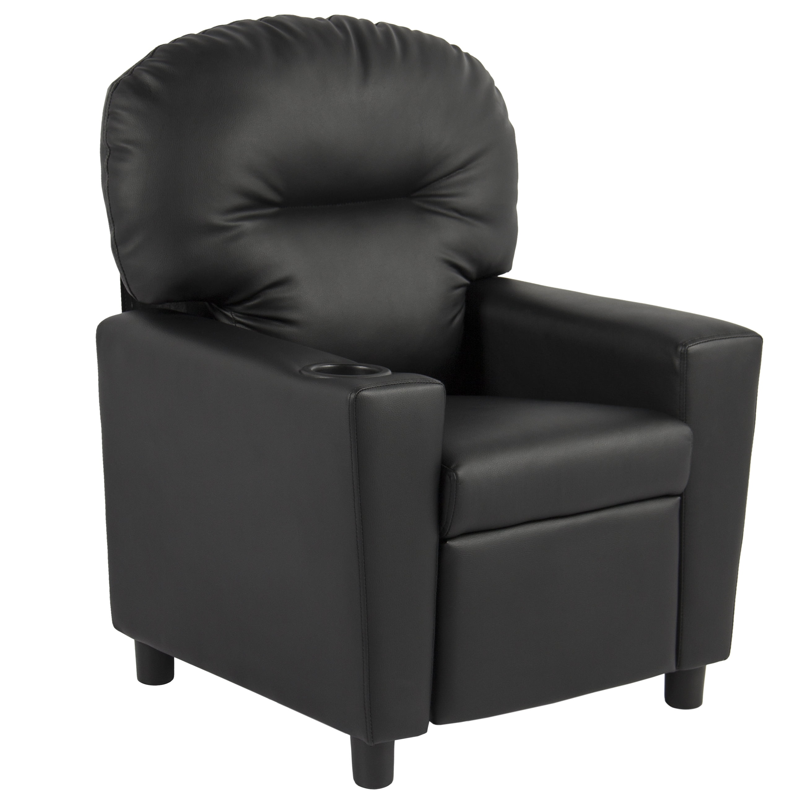 Best Choice Products Black Leather Kids Recliner Chair With Cup Black Leather Kids Recliner Chair